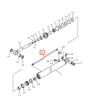 PC60 Tubi per escavatori cilindri idraulici di olio tubo di acciaio 201-63-64770 201-62-74110