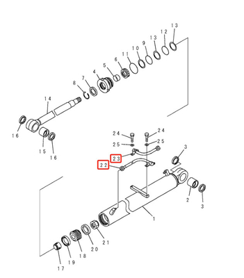 PC60 Tubi per escavatori cilindri idraulici di olio tubo di acciaio 201-63-64770 201-62-74110