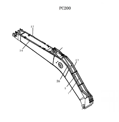 KOMATSU PC200 Tubi per escavatori Escavatori Tubi idraulici per macchine da costruzione