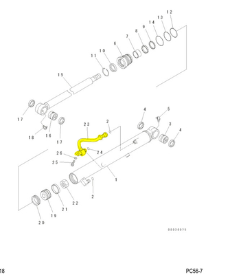 Tubo idraulico di cilindro di olio in acciaio per escavatore PC56 PC55MR-2