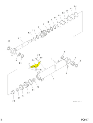 Tubo idraulico di cilindro di olio in acciaio per escavatore PC56 PC55MR-2