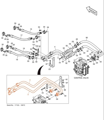 DX200A tubo di olio cilindrico per tubo di escavatore Doosan DOOSAN DX200A raccomandato
