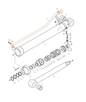 Nuovamente progettato DX200A sistema idraulico distributore di tubo di rimbalzo per tubo di ferro escavatore