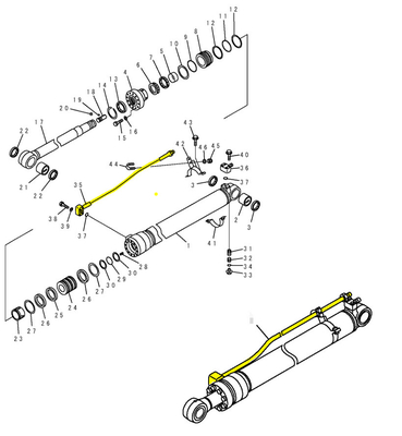 PC120 PC130 distributore del sistema idraulico tubo a boom tubo di ingresso di olio tubo di ferro escavatore