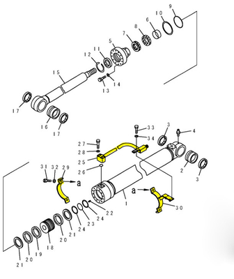 PC120 PC130 distributore del sistema idraulico tubo a boom tubo di ingresso di olio tubo di ferro escavatore