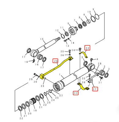 PC120 PC130 distributore del sistema idraulico tubo a boom tubo di ingresso di olio tubo di ferro escavatore