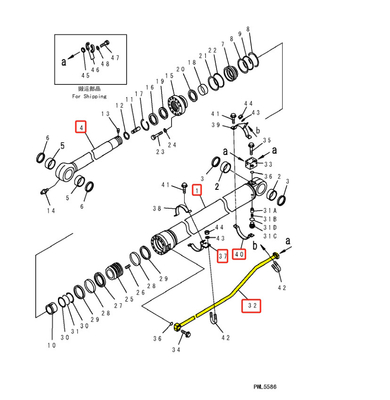 Impianto di fabbricazione PC360 PC300 Sistema idraulico distributore tubo a scarico in forte domanda