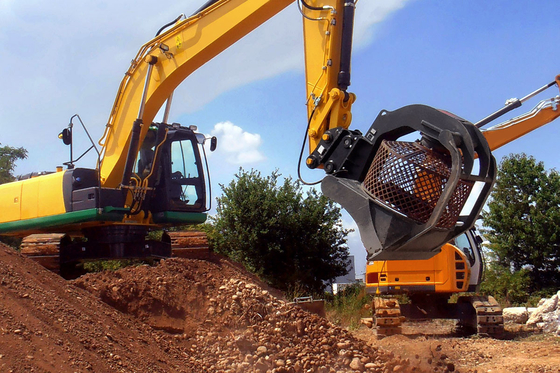 Capacità massima di afferramento 0.52CBM Barattolo di selezione rotativo per escavatori da 5 a 40 tonnellate