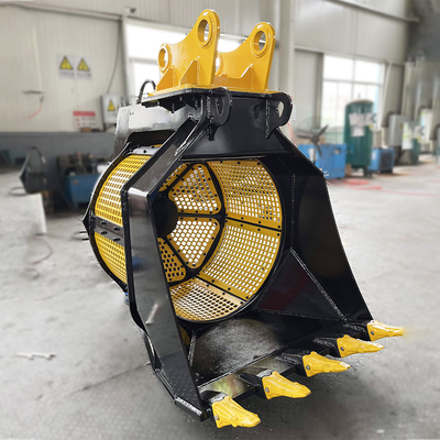 Tiejia Sieve Bucket 1.2m3 Rotating Screen Bucket Excavator per retroescavatori da 4 tonnellate 6 tonnellate 10 tonnellate