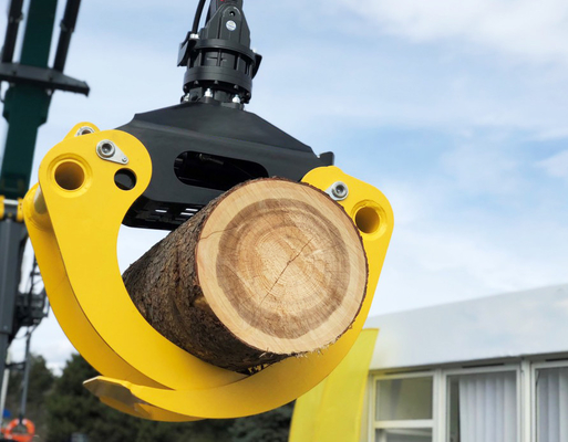 3 tonnellate Escavatore idraulico Attachments Rotating Wood Grapple Max Jaw Opening 1.5m