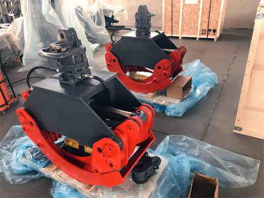 3 tonnellate Escavatore idraulico Attachments Rotating Wood Grapple Max Jaw Opening 1.5m